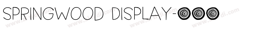 Springwood Display字体转换